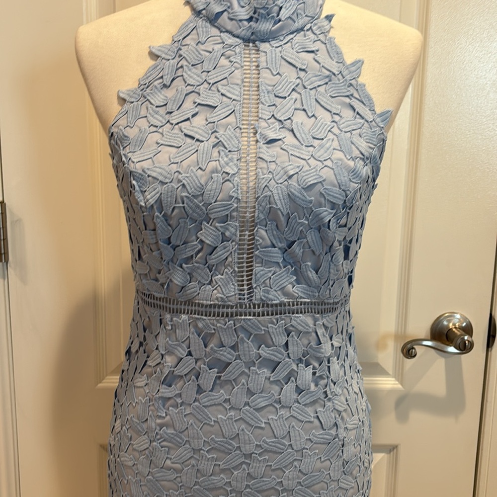 Bardot Lace Blue Dress - Picture 4 of 5